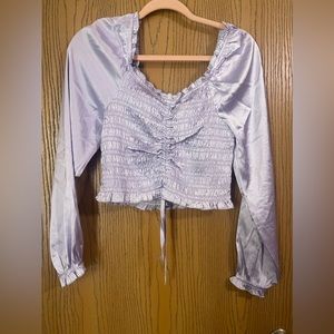 Japna Large Cropped Satin Blouse